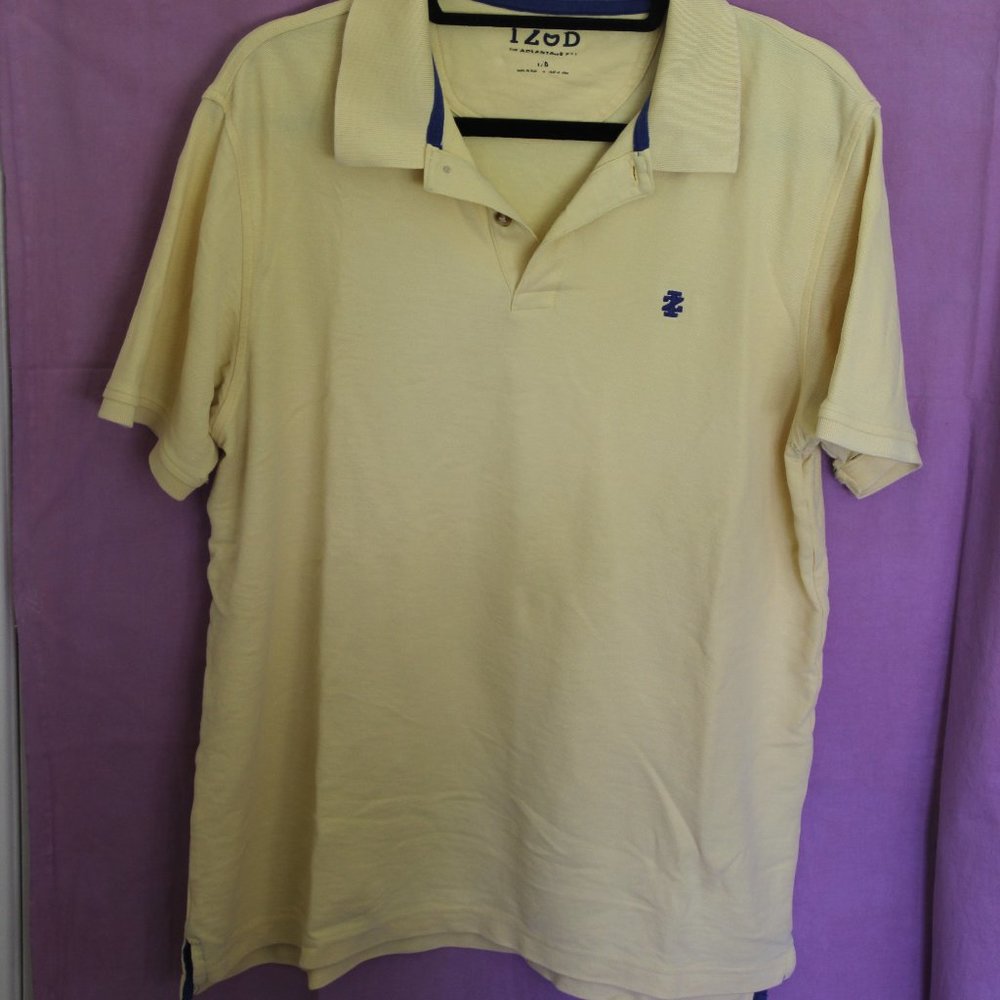 Izod Men's Short Sleeve Yellow Polo